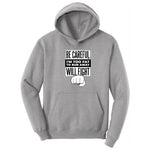 Be Careful I'm Too Fat to Run Away - Mens & Ladies T-Shirt Hoodie - Athletic Heather