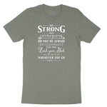 Be Strong Ladies Short Sleeve Tee - Bamboo Blackout