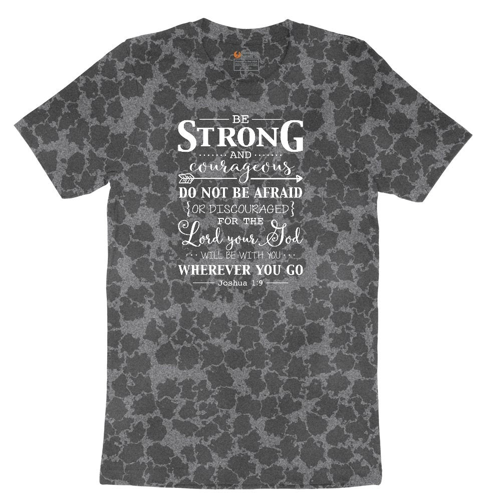 Be Strong Ladies Short Sleeve Tee - Black Leopard