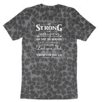 Be Strong Ladies Short Sleeve Tee - Black Leopard