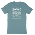 Be Strong Ladies Short Sleeve Tee - Surf Blackout