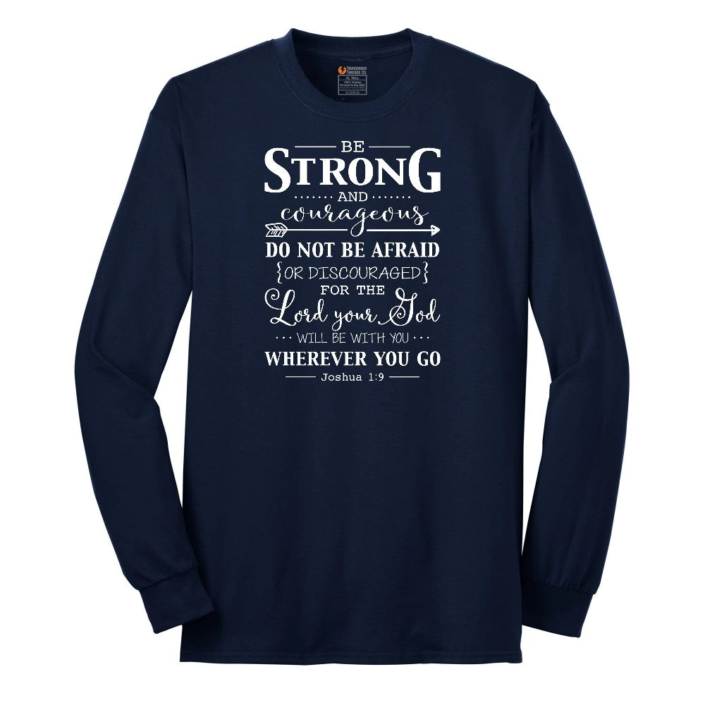 Be Strong Long Sleeve Tee - Navy