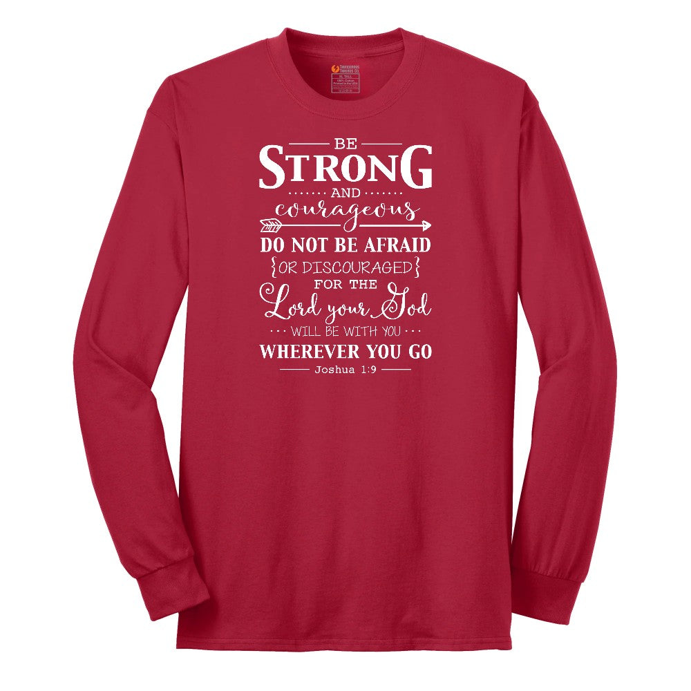 Be Strong Long Sleeve Tee - Red