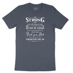 Be Strong Toddler Short Sleeve Tee - Heather Navy