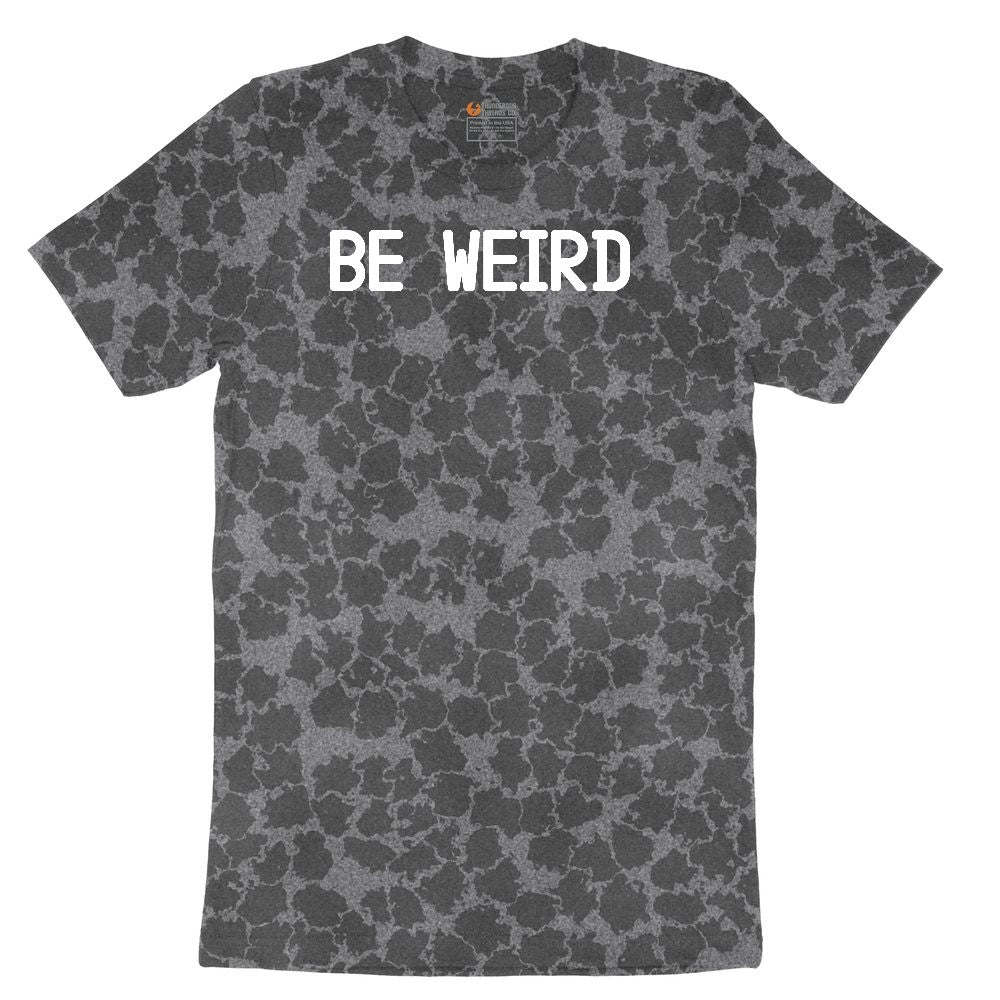Be Weird Ladies Short Sleeve Tee - Black Leopard