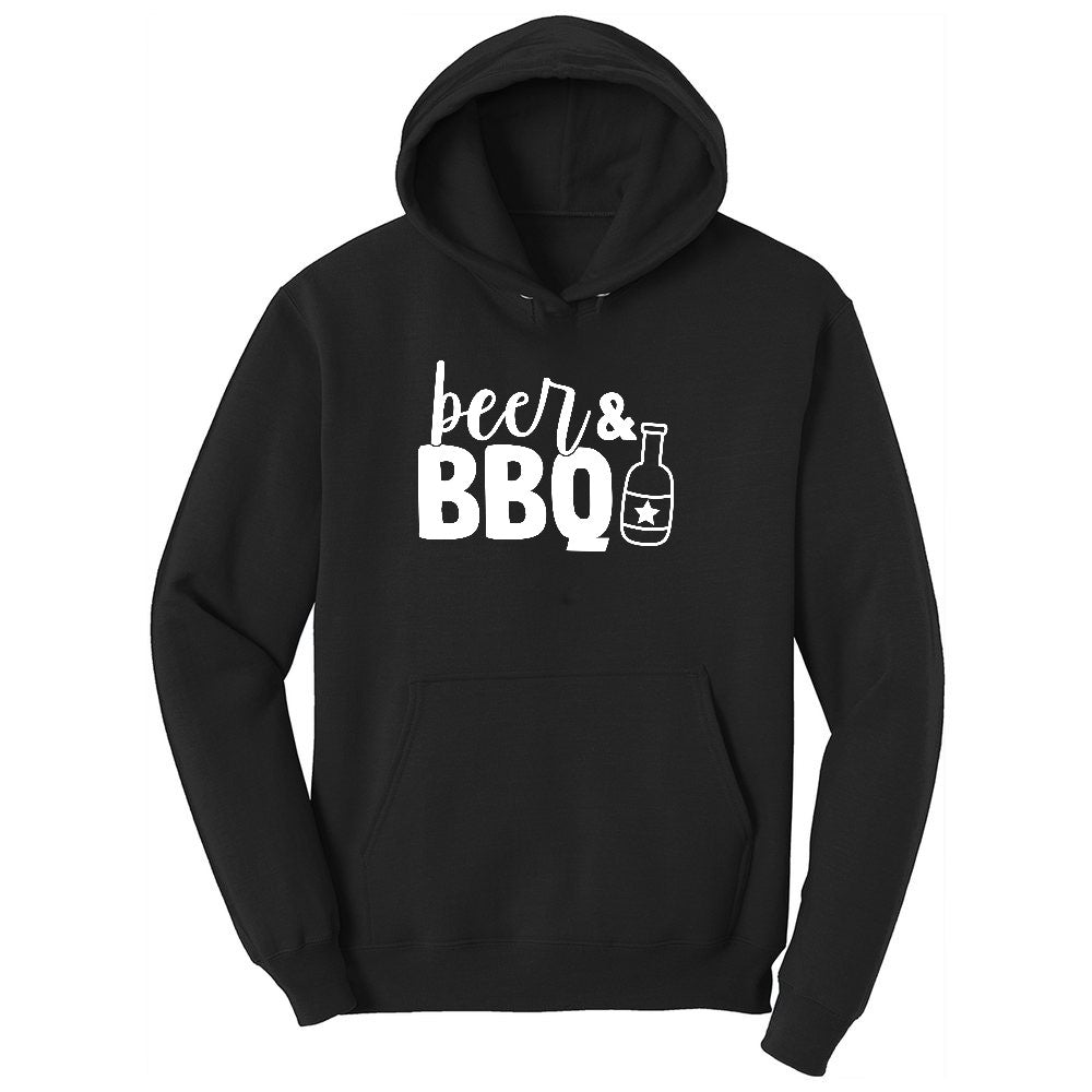 Beer and BBQ Ladies Hoodie - Jet Black