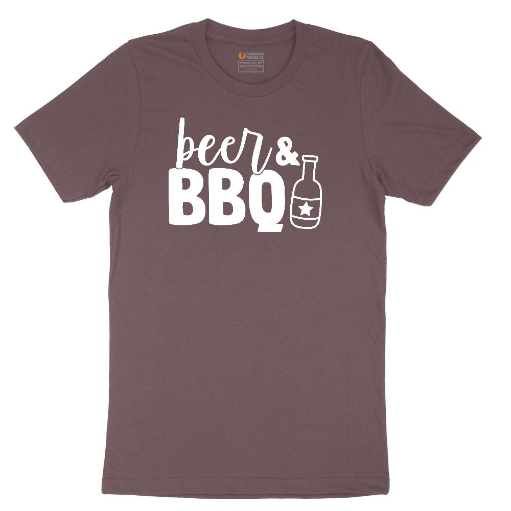 Beer and BBQ Ladies Short Sleeve Tee - Sangria Blackout
