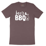 Beer and BBQ Ladies Short Sleeve Tee - Sangria Blackout