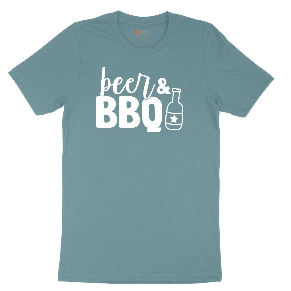 Beer and BBQ Ladies Short Sleeve Tee - Surf Blackout
