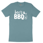 Beer and BBQ Ladies Short Sleeve Tee - Surf Blackout