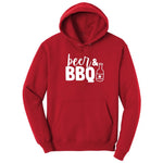 Beer and BBQ Hoodie - Red