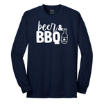 Beer and BBQ Long Sleeve Tee - Navy