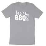 Beer and BBQ Short Sleeve Tee - Athletic Heather Grey