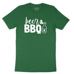 Beer and BBQ Short Sleeve Tee - Athletic Kelly