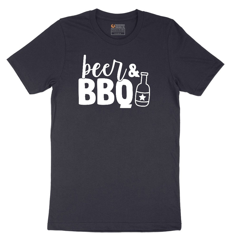 Beer and BBQ Short Sleeve Tee - Deep Navy