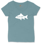 Beer and Fishing What Else is There Ladies Curvy Tee - Surf Blackout