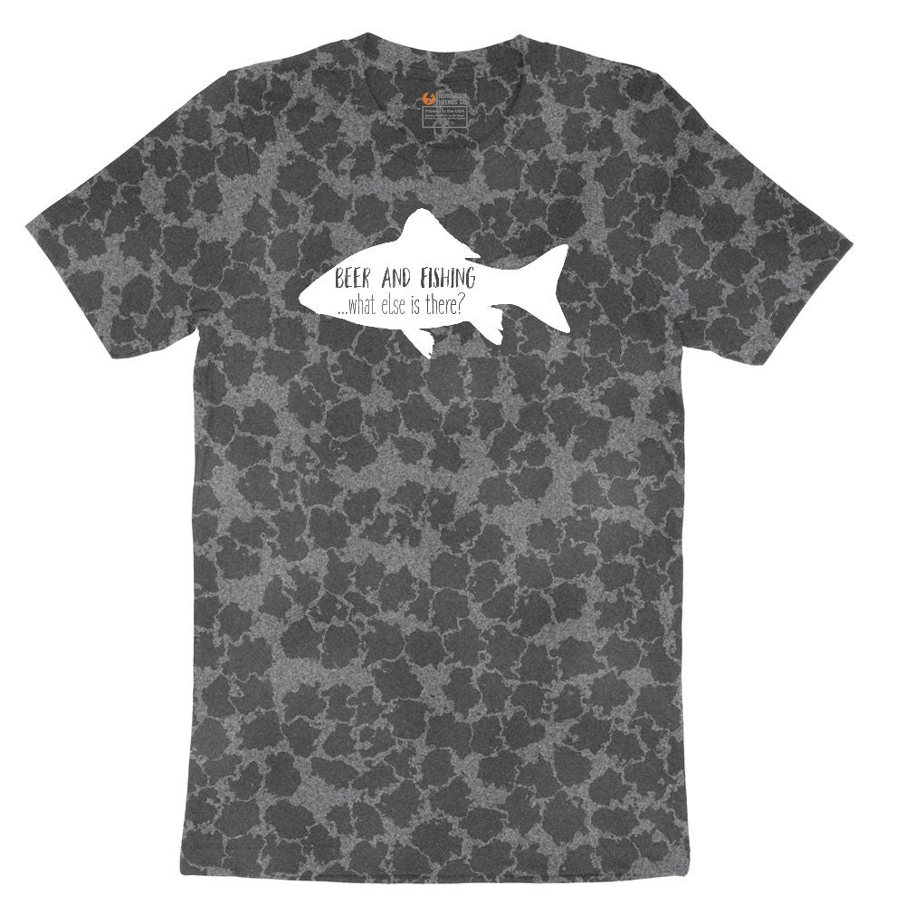 Beer and Fishing What Else is There Ladies Short Sleeve Tee - Black Leopard