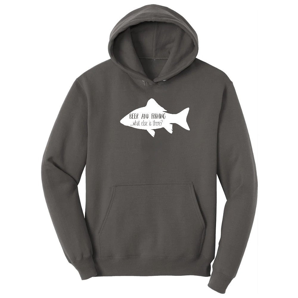 Beer and Fishing What Else is There Hoodie - Charcoal