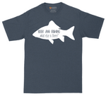 Beer and Fishing What Else is There tall t-shirt for men in Heather Navy