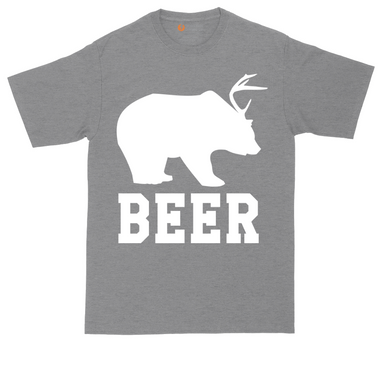 Beer tall t-shirt for men in Dark Heather Grey