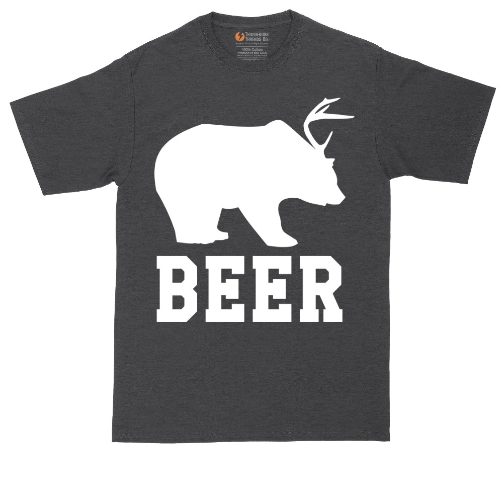Beer tall t-shirt for men in Dark Heather Grey