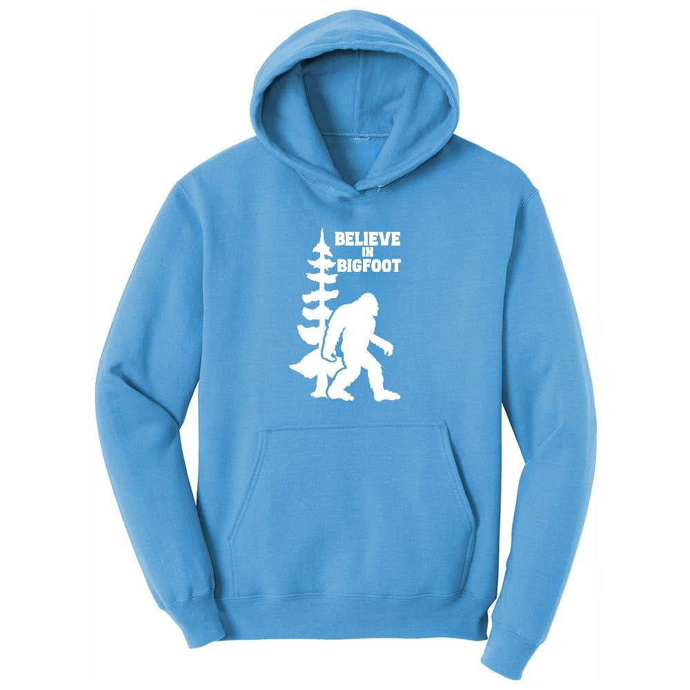 Believe in Bigfoot Ladies Hoodie - Aquatic Blue