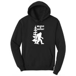 Believe in Bigfoot Ladies Hoodie - Jet Black