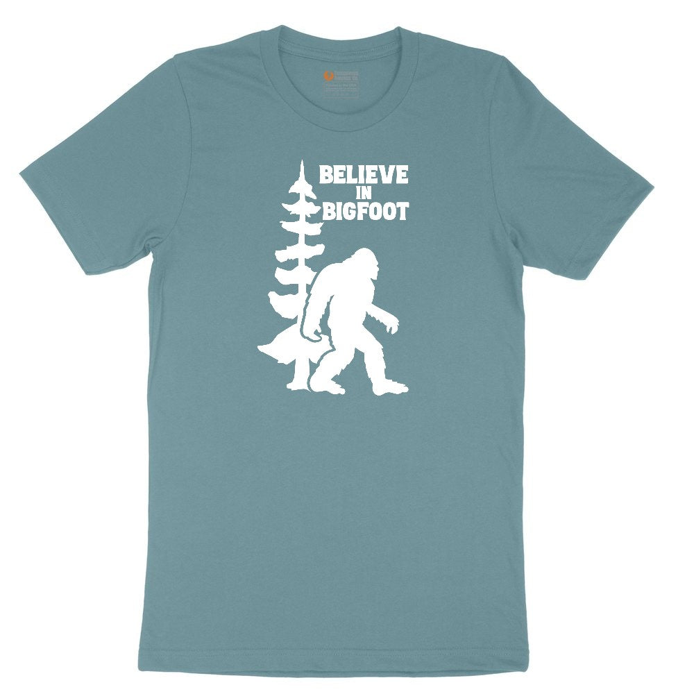 Believe in Bigfoot Ladies Short Sleeve Tee - Surf Blackout