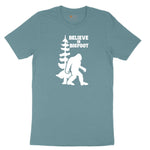Believe in Bigfoot Ladies Short Sleeve Tee - Surf Blackout