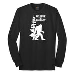 Believe in Bigfoot Long Sleeve Tee - Jet Black