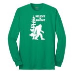 Believe in Bigfoot Long Sleeve Tee - Kelly Green