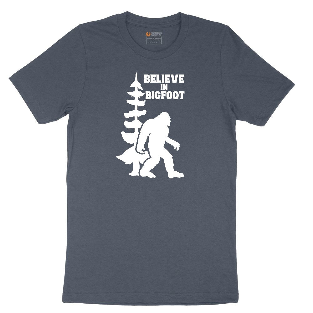 Believe in Bigfoot Toddler Short Sleeve Tee - Heather Navy