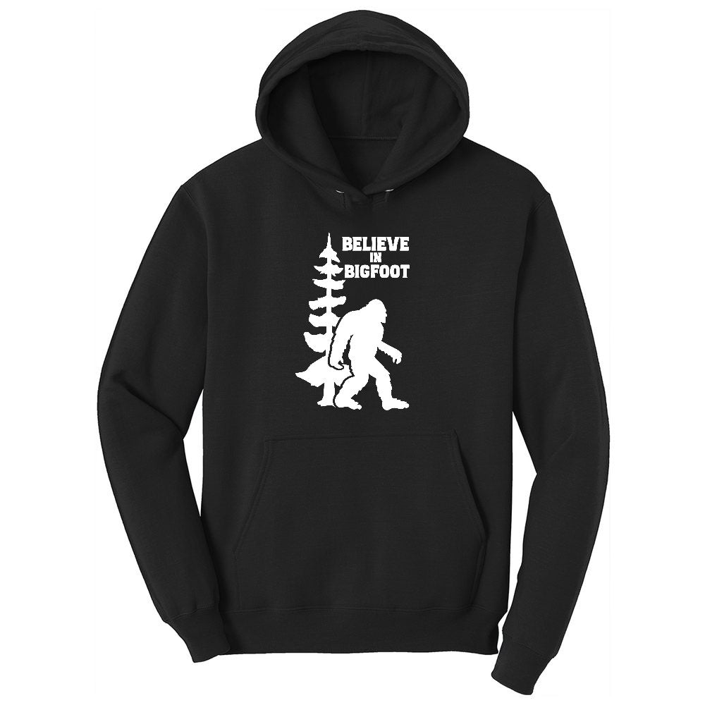 Believe in Bigfoot Youth Hoodie - Jet Black