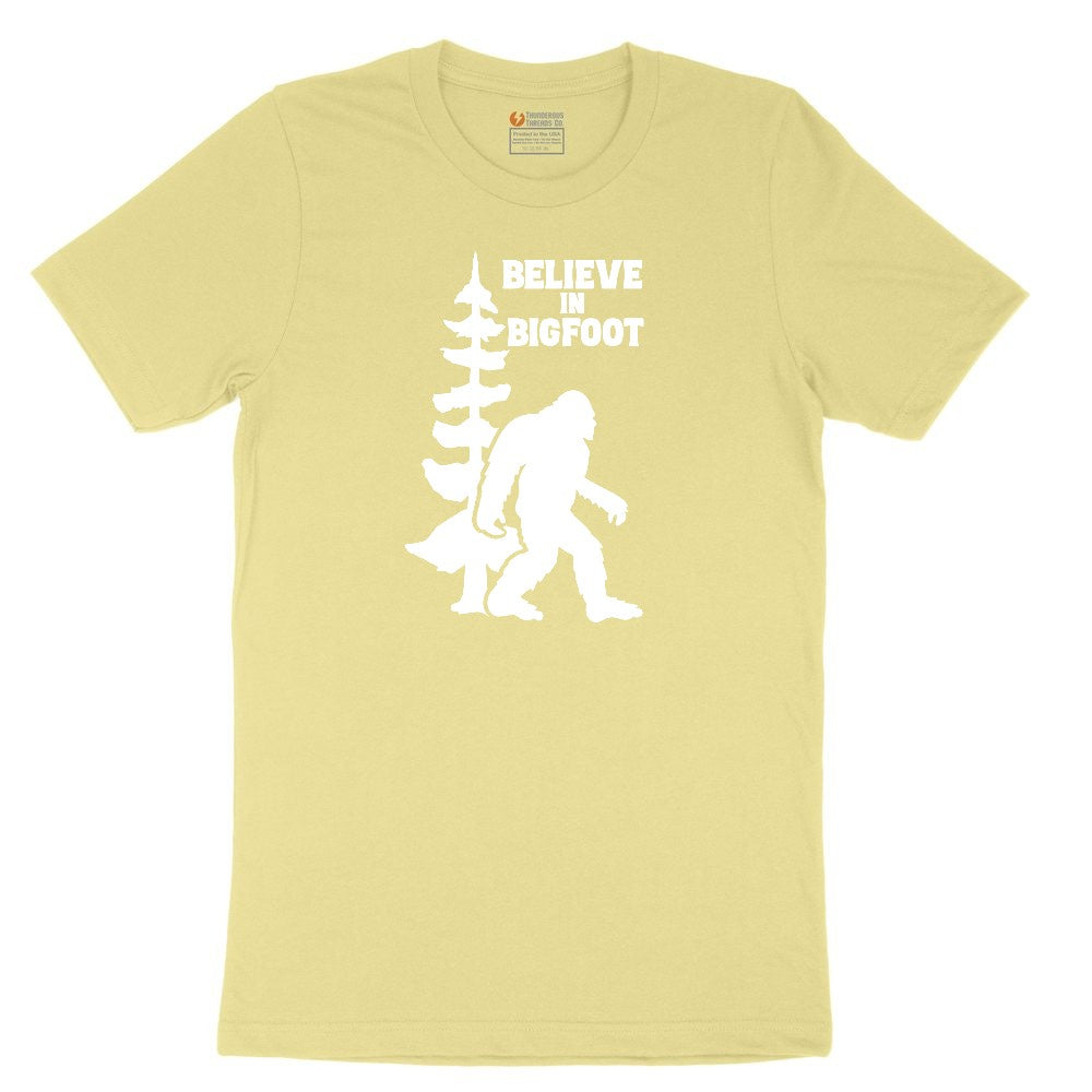 Believe in Bigfoot Youth Short Sleeve Tee - Yellow