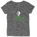 Believe Ladies Curvy Tee - Black Leopard