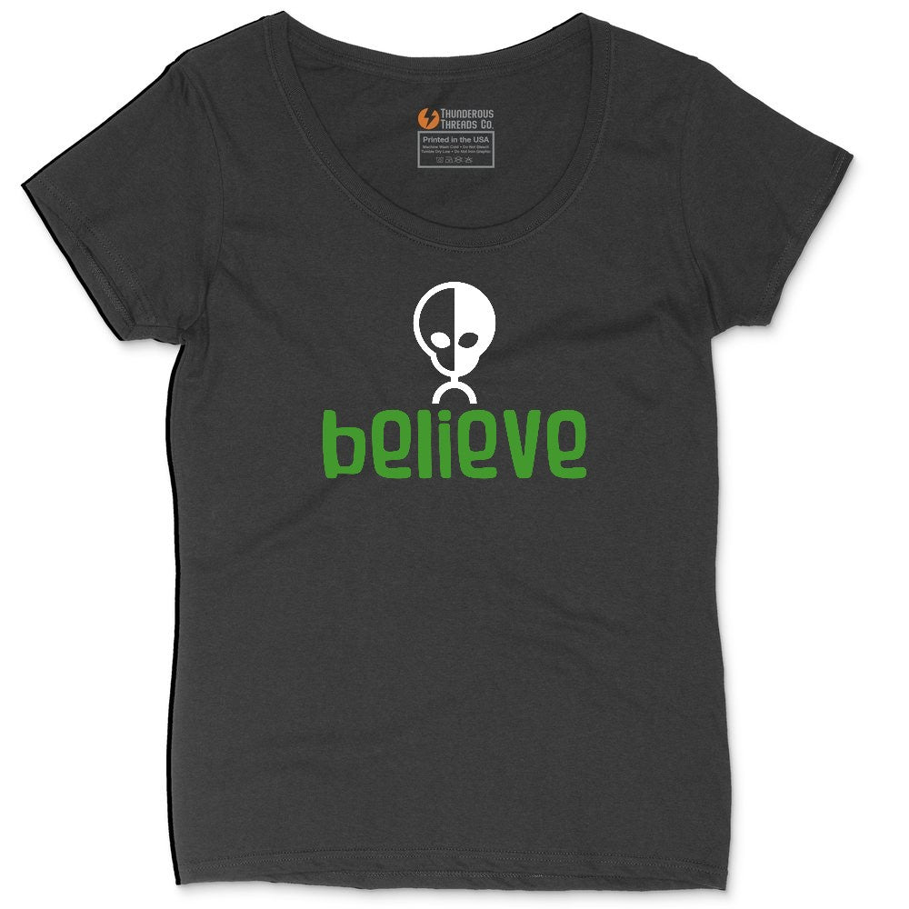 Believe Ladies Curvy Tee - Black