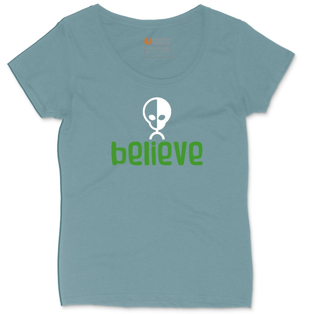 Believe Ladies Curvy Tee - Surf Blackout