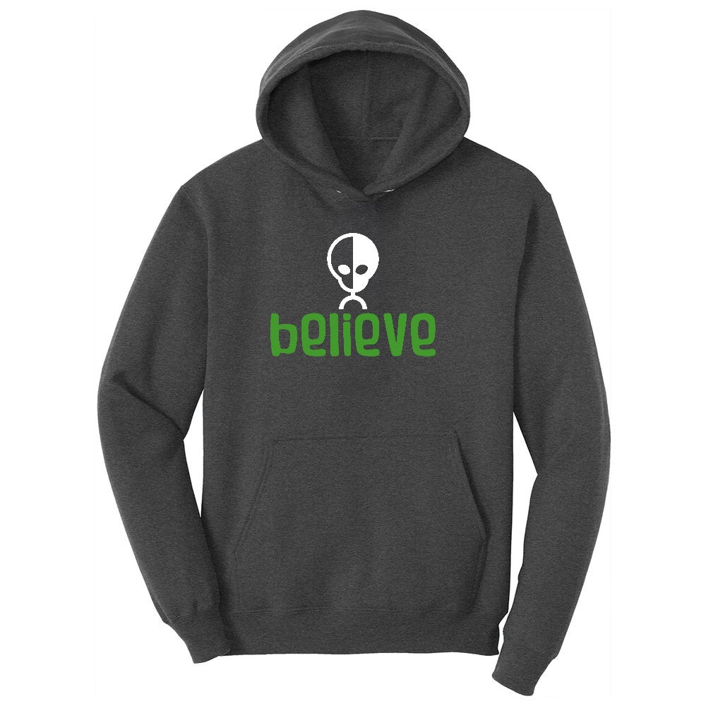 Believe Ladies Hoodie - Dark Heather Grey