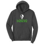 Believe Ladies Hoodie - Dark Heather Grey