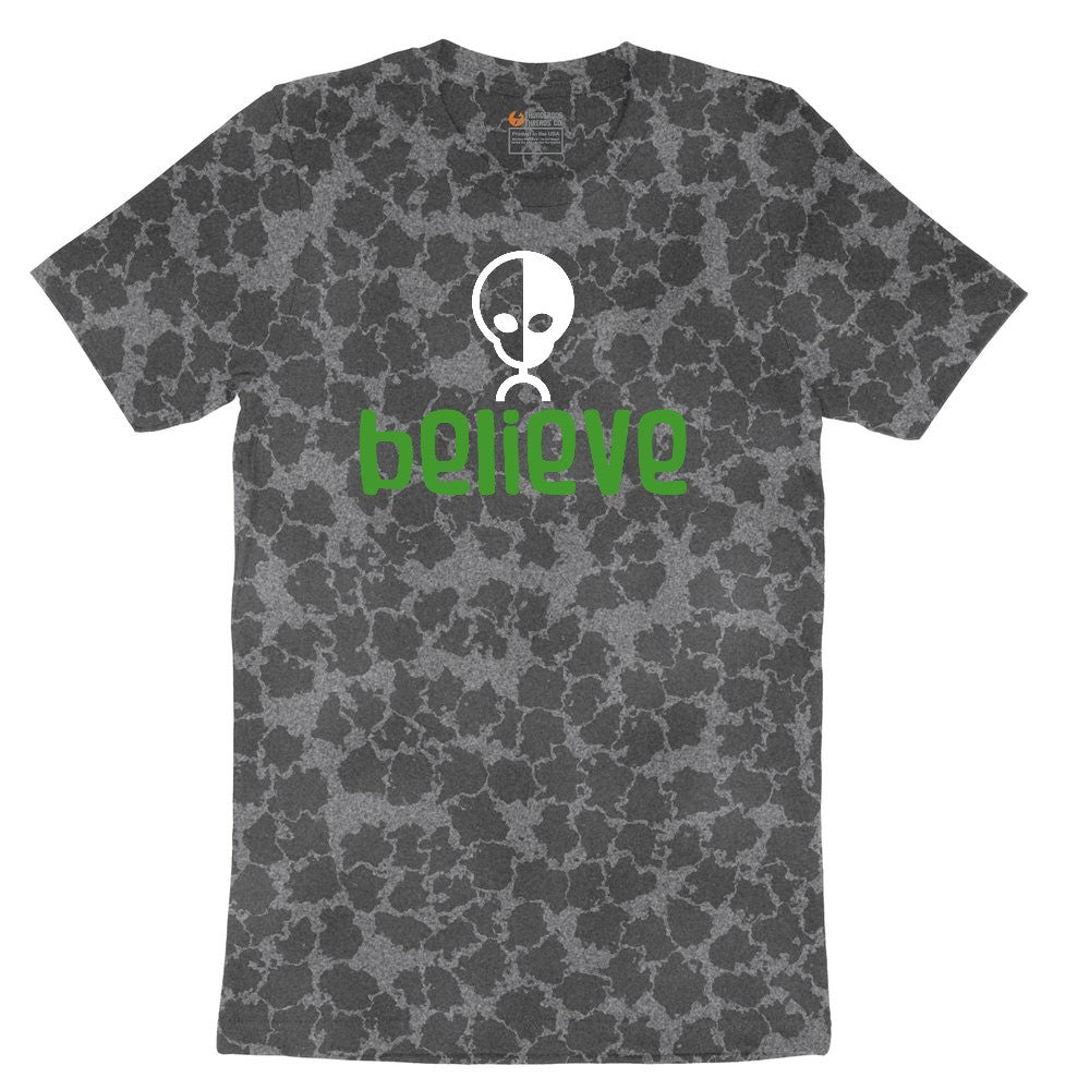Believe Ladies Short Sleeve Tee - Black Leopard