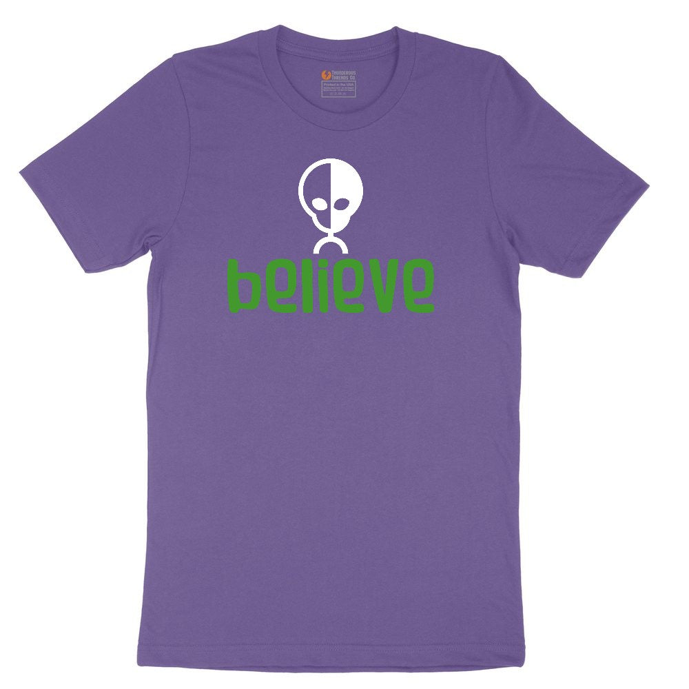Believe Ladies Short Sleeve Tee - Vintage Purple