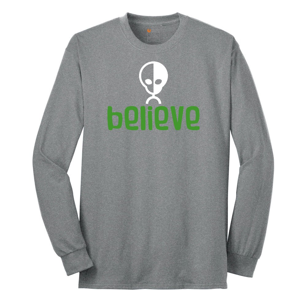 Believe Long Sleeve Tee - Athletic Grey