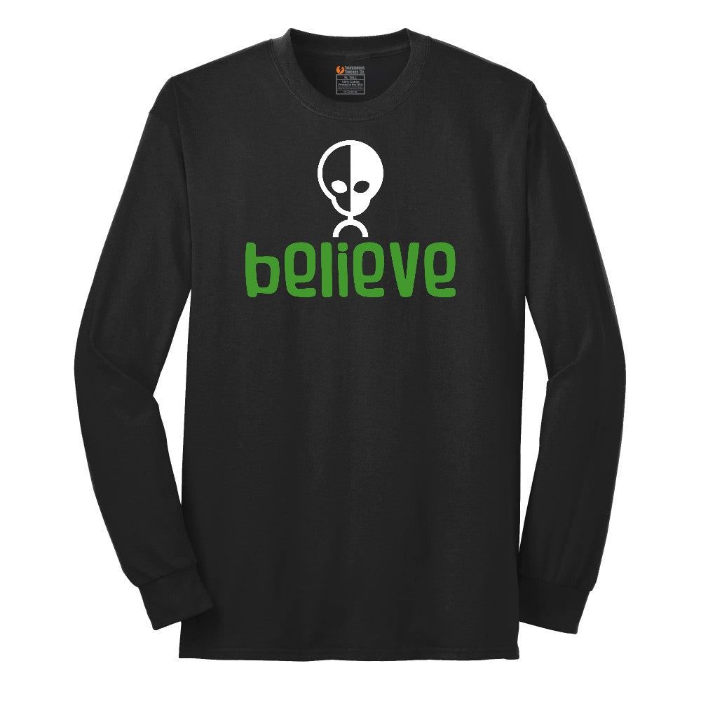 Believe Long Sleeve Tee - Jet Black
