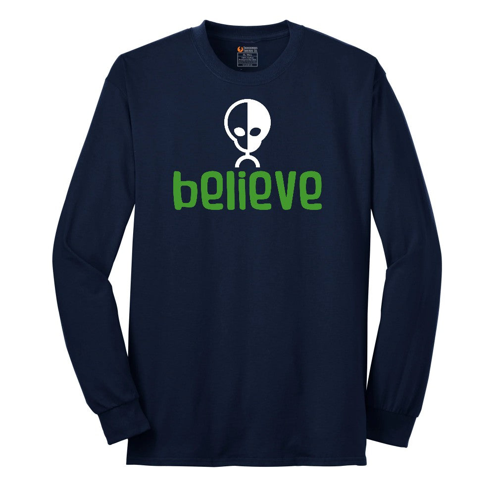 Believe Long Sleeve Tee - Navy