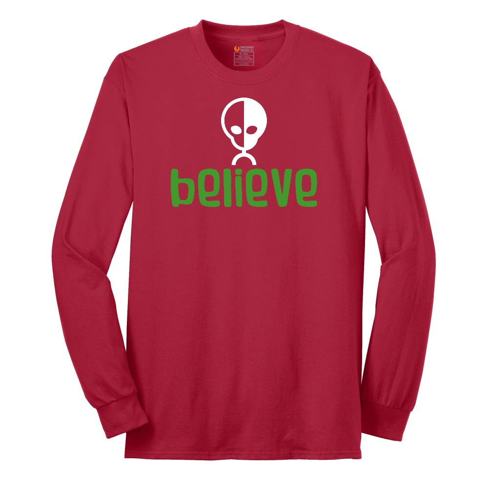 Believe Long Sleeve Tee - Red
