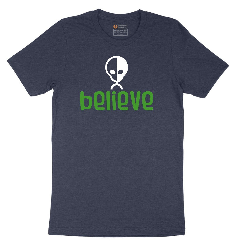 Believe Short Sleeve Tee - Heather Navy