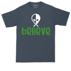 Believe tall t-shirt for men in Heather Navy