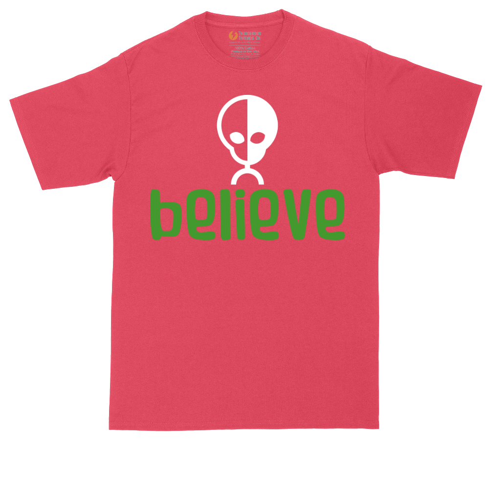 Believe tall t-shirt for men in Heather Red
