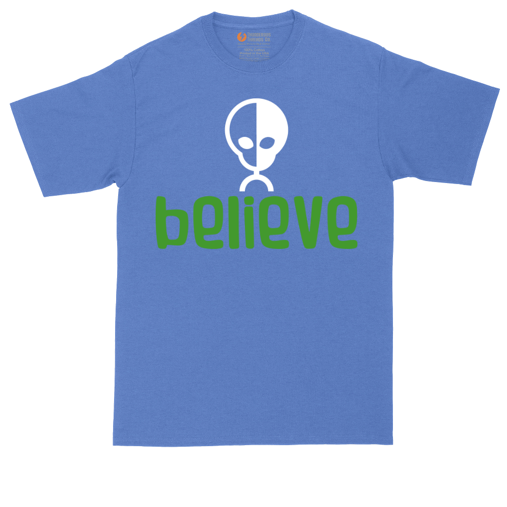 Believe tall t-shirt for men in Heather Royal