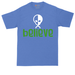 Believe tall t-shirt for men in Heather Royal